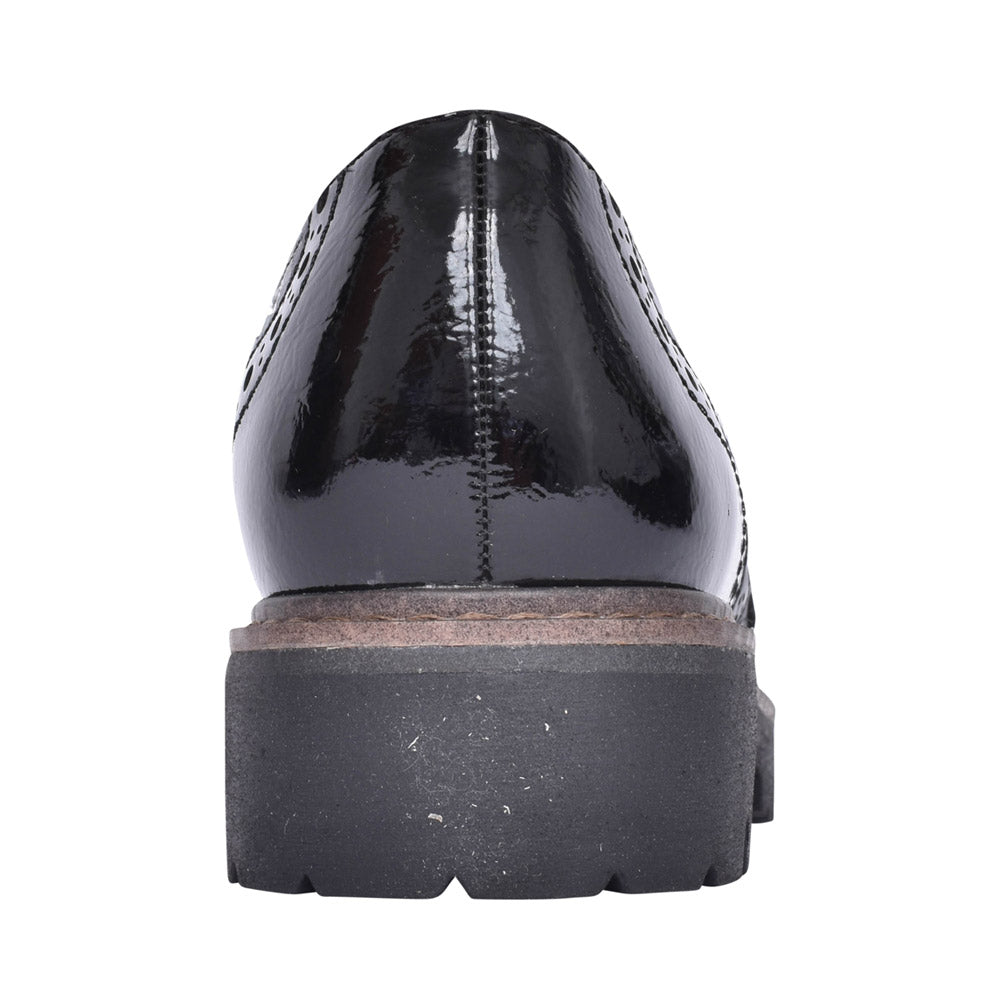 Ladies 2-23718 Laced Brogue Shoe In Black