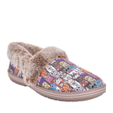 Ladies 33347 Too Cozy Chic Cat Slipper In Multi-colour