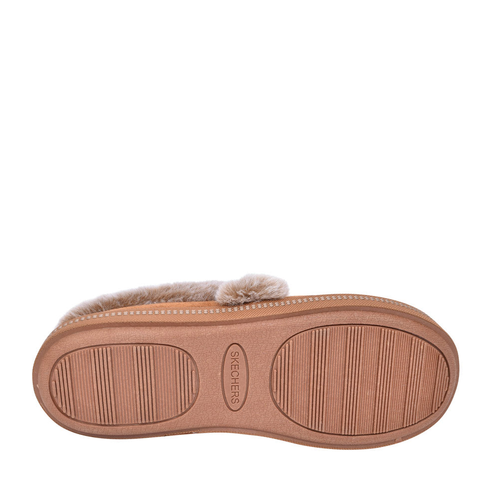 Ladies 32777 Cozy Campfire Slipper In Tan
