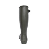 Mens Bede Tartan Lined Welly Boot In Olive