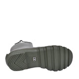 Mens Bede Tartan Lined Welly Boot In Olive