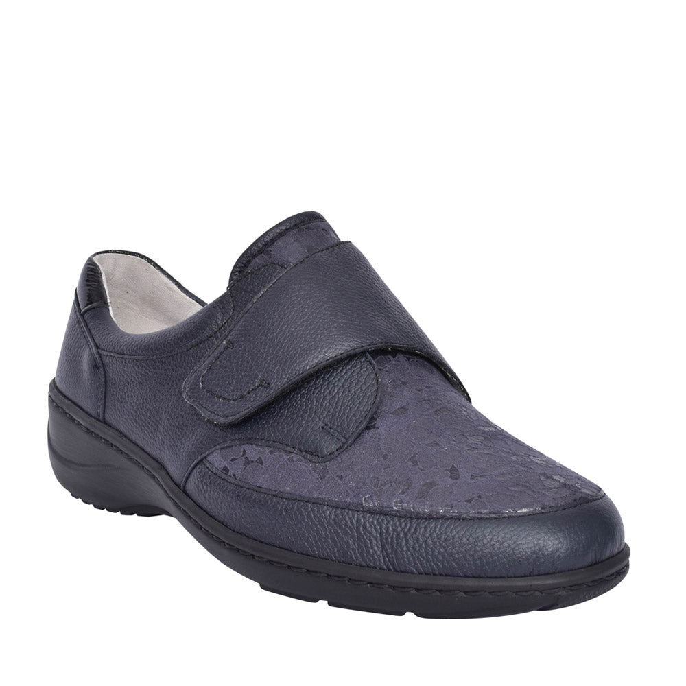 Ladies 607k31 Kya Velcro Shoe In Navy