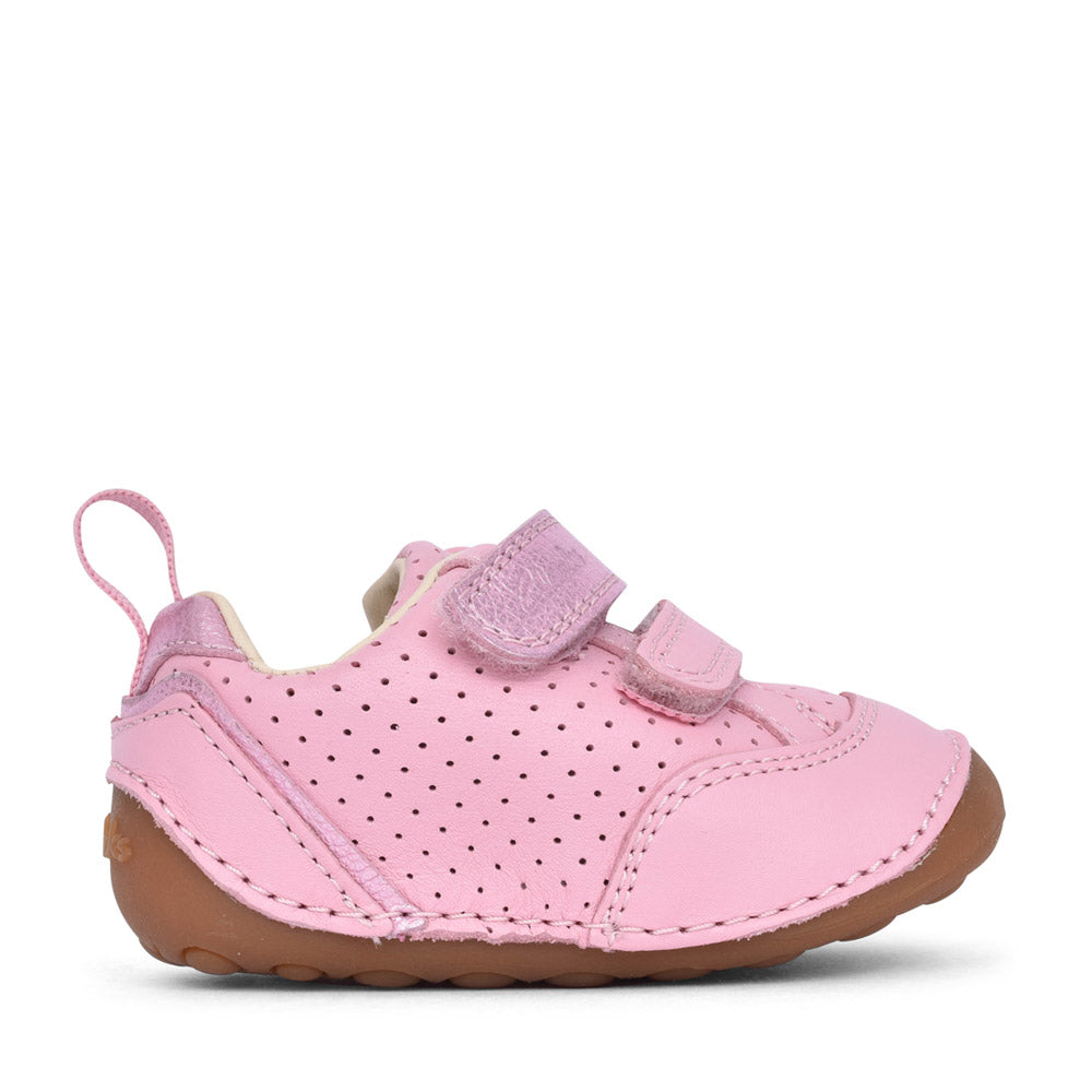 Girls Tiny Sky Light Pink Leather Shoe In Kids G Fit