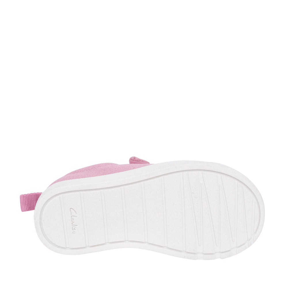 Girls City Bright Pink Canvas Shoe In Kids F Fit