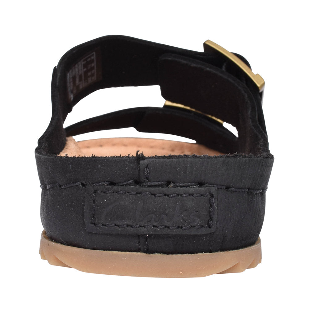 Ladies Brookleigh Sun Leather D-fit Mule In Black
