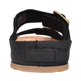 Ladies Brookleigh Sun Leather D-fit Mule In Black