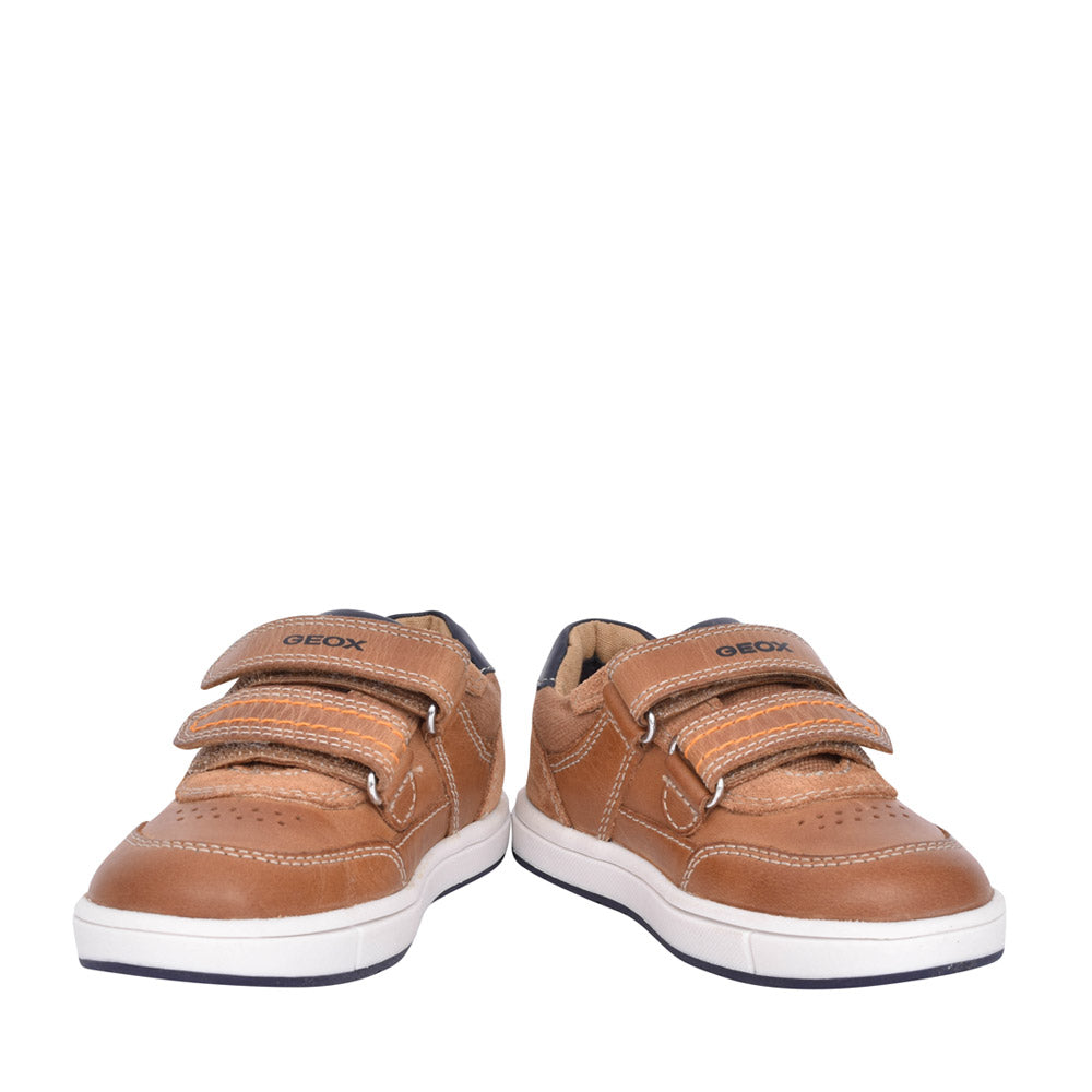 Boys B2543a Trottola Velcro Shoe In Tan