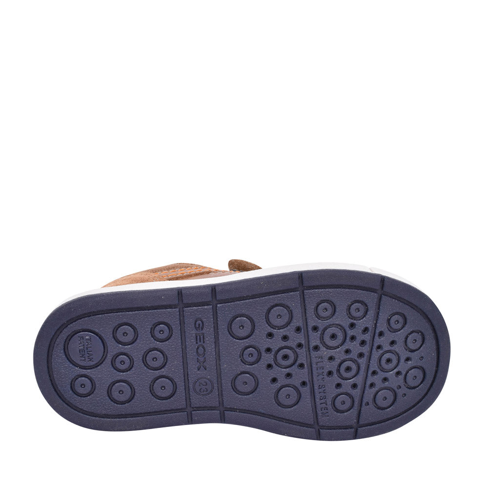 Boys B2543a Trottola Velcro Shoe In Tan