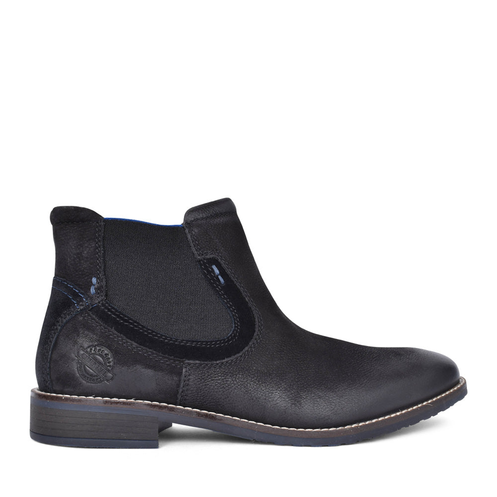 Mens Santos Slip On Ankle Boot In Black