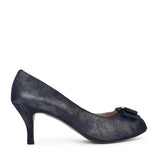 Ladies Rp0022 Peep Toe Court Shoe In Navy