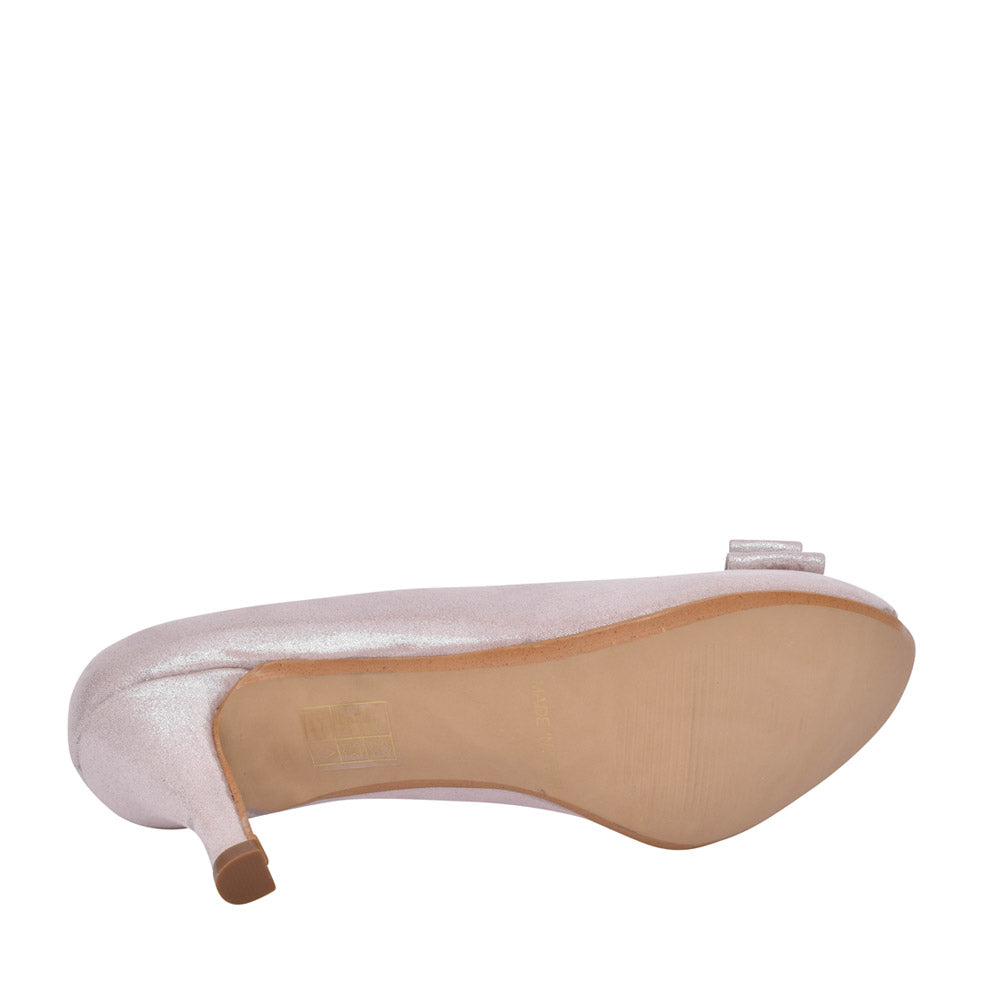 Ladies Rp0022 Peep Toe Court Shoe In Rose
