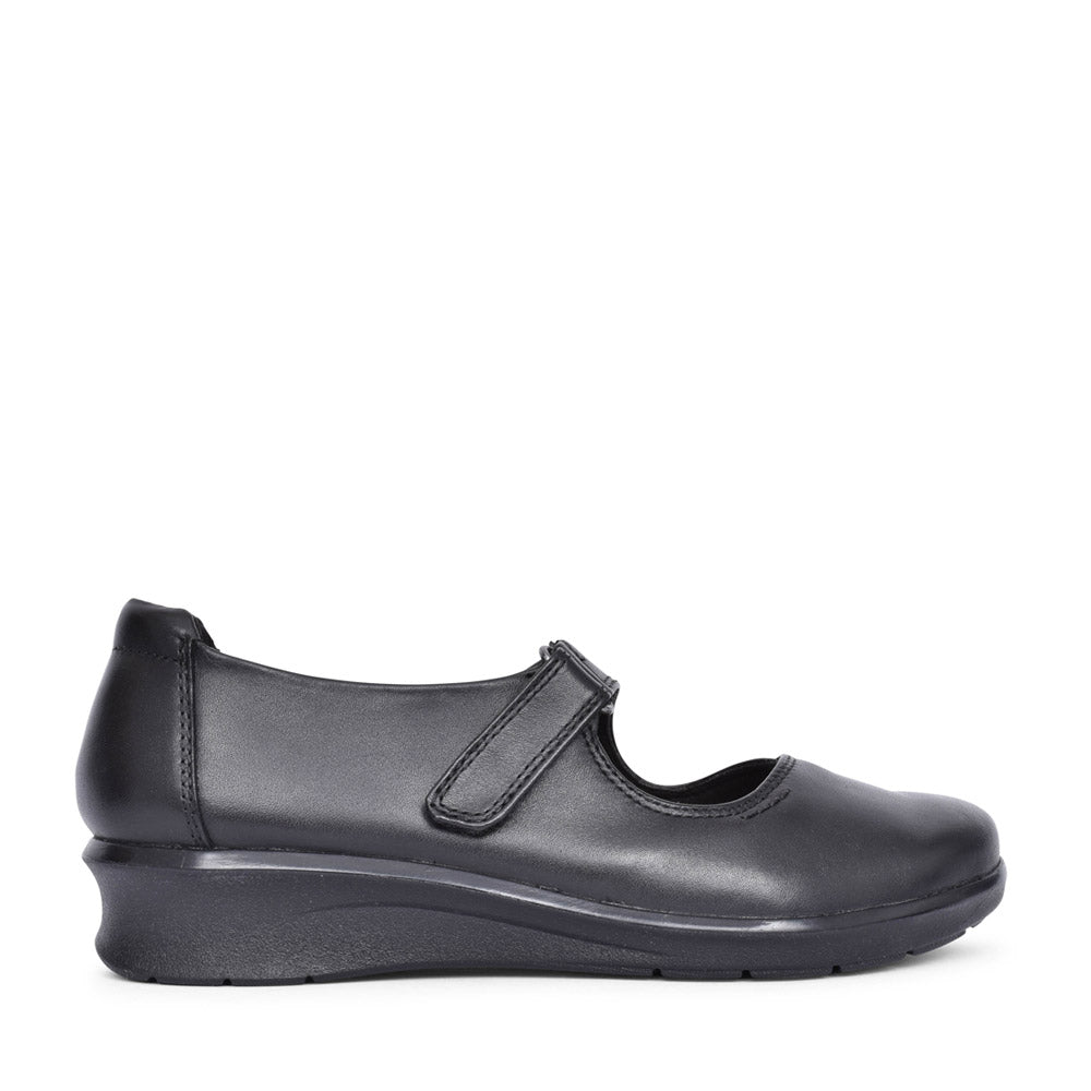 Ladies Hope Henley Leather D-fit Mary Jane Shoe In Black