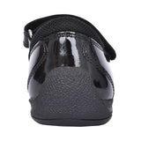 Girls Jessica Velcro Shoe In Blk Patent