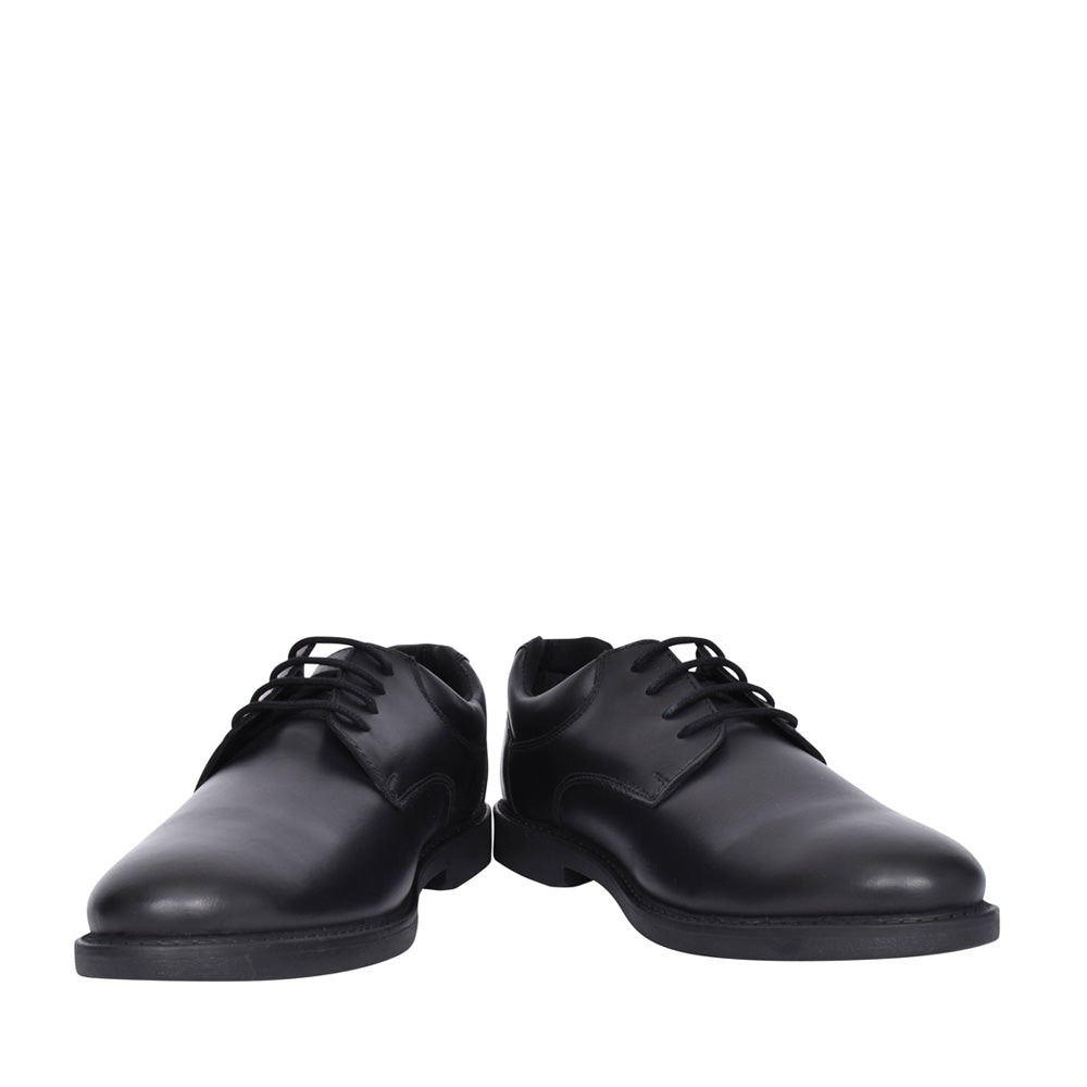 Boys Tim Leather Laced Shoe In Black