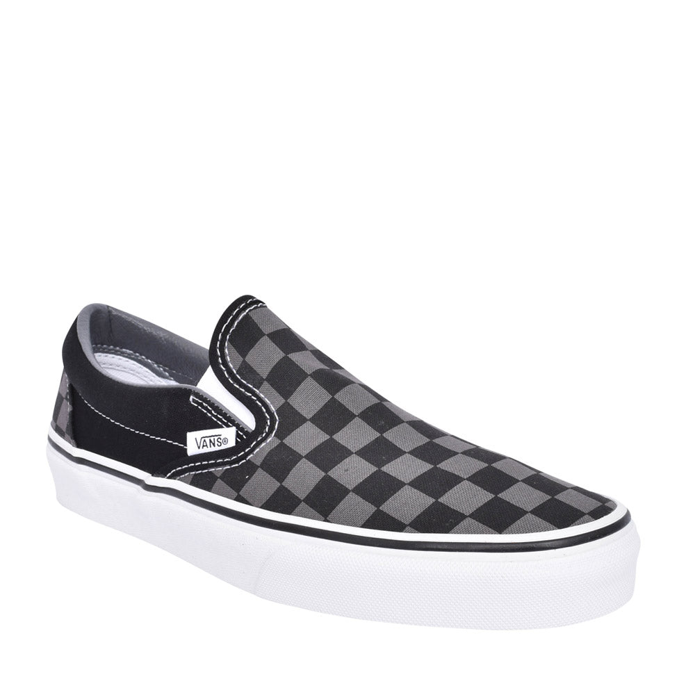 Unisex Bp Slip-on Checkerboard Shoe In Pewter