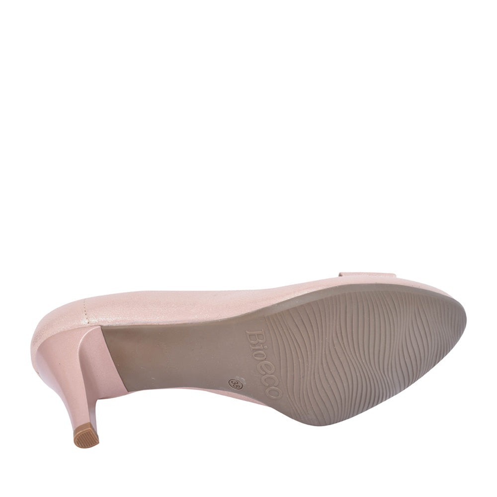 Ladies 5897 G-fit Medium Heel Court Shoe In Pink