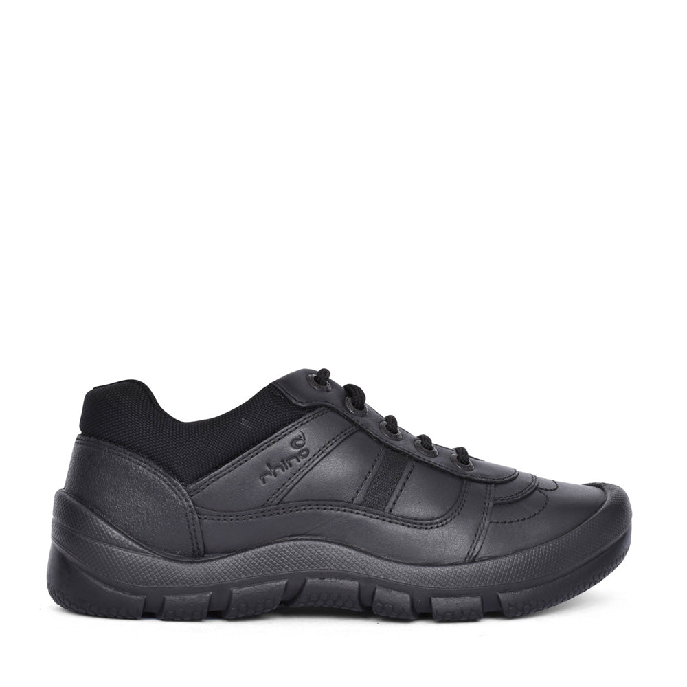 Boys Rhino Sherman Leather Velcro Shoe In Kids F Fit