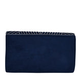 Ladies Nara Ulg035 Diamante Clutch Bag In Navy