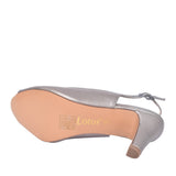 Ladies Elodie Uls042 Peep Toe Court Shoe In Pewter