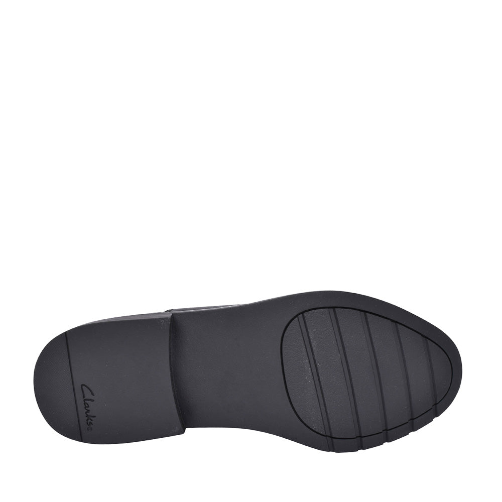 Girls Aubrie Tap Black Leather Brogue In Kids F Fit