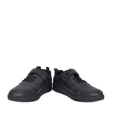 Boys Clowdersprint Black Leather Velcro Shoe In Kids F Fit