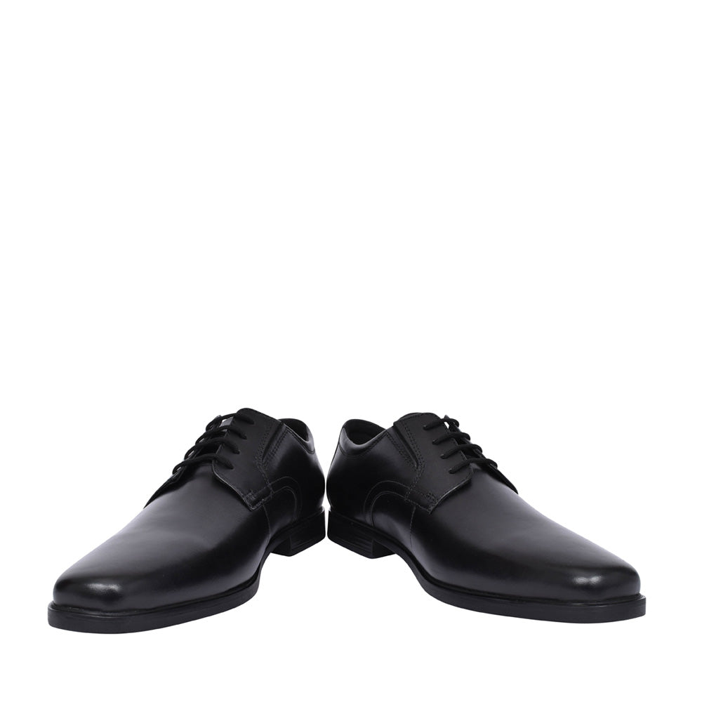 Mens Howard Walk H-fit Shoe In Blk Leather