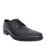 Mens Howard Cap Leather H-fit Shoe In Blk Leather