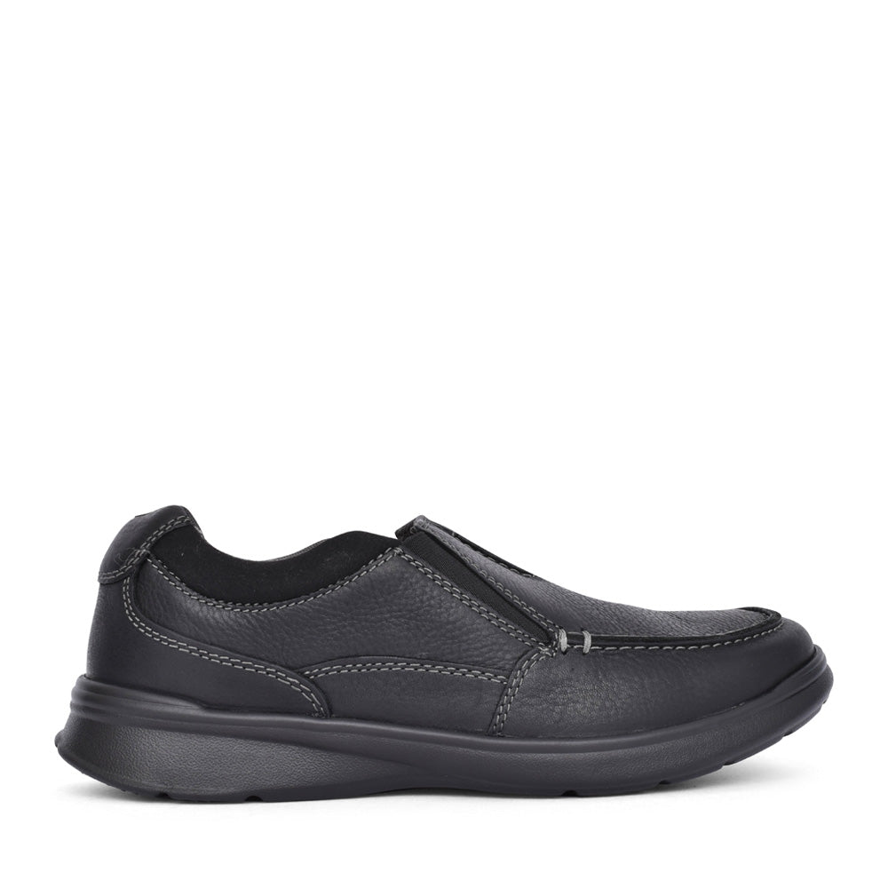 Mens Cotrell Free Leather G-fit Slip-on Shoe In Black