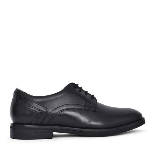 Mens Un Hugh Lace Leather G-fit Shoe In Blk Leather