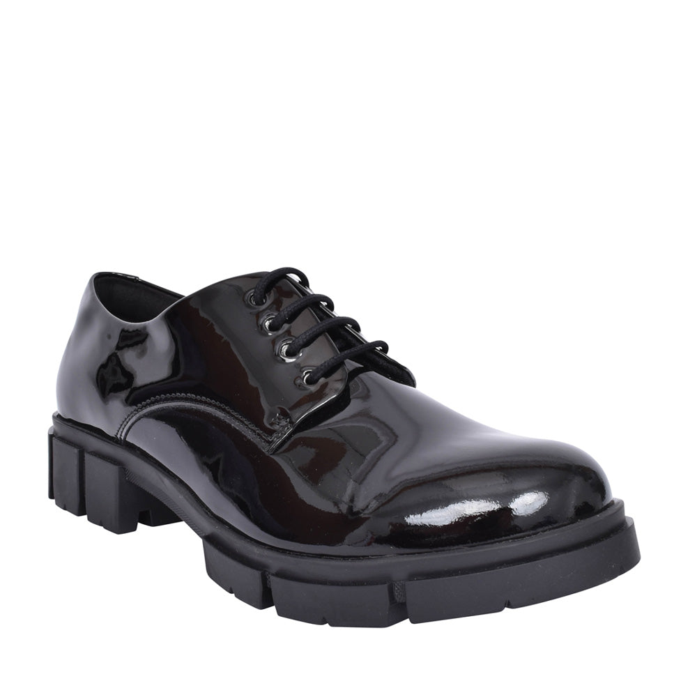 Ladies Teala Lace Patent D-fit Shoe In Blk Patent
