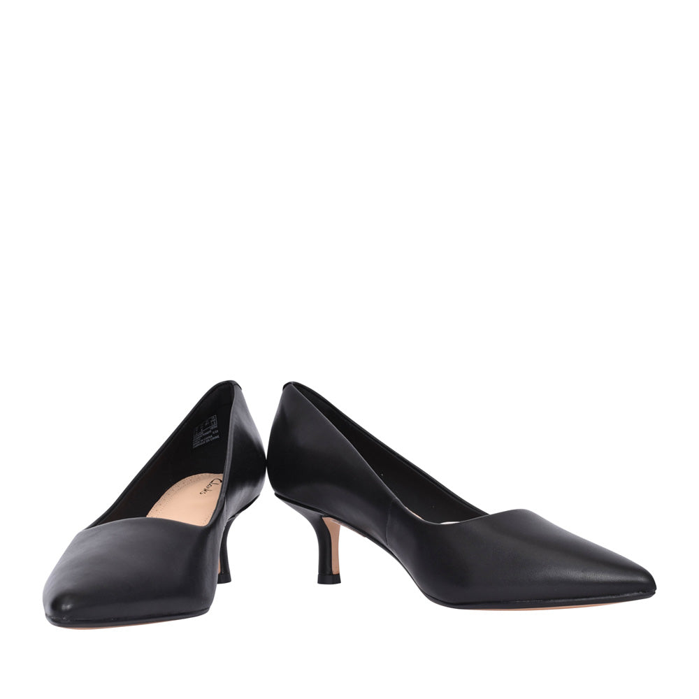 Ladies Violet55 Rae Leatherd-fit Court Shoe In Black