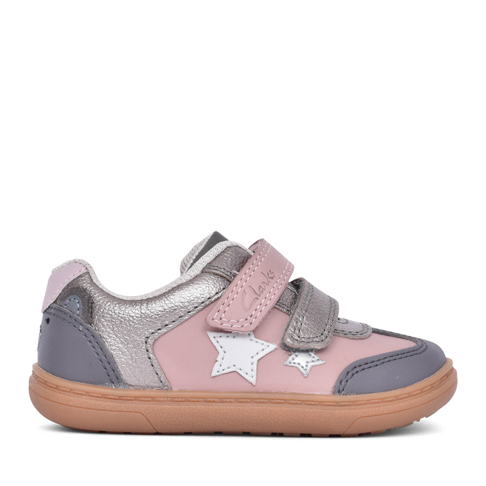 Girls Flash Print Pink Combi Shoe In Kids G Fit