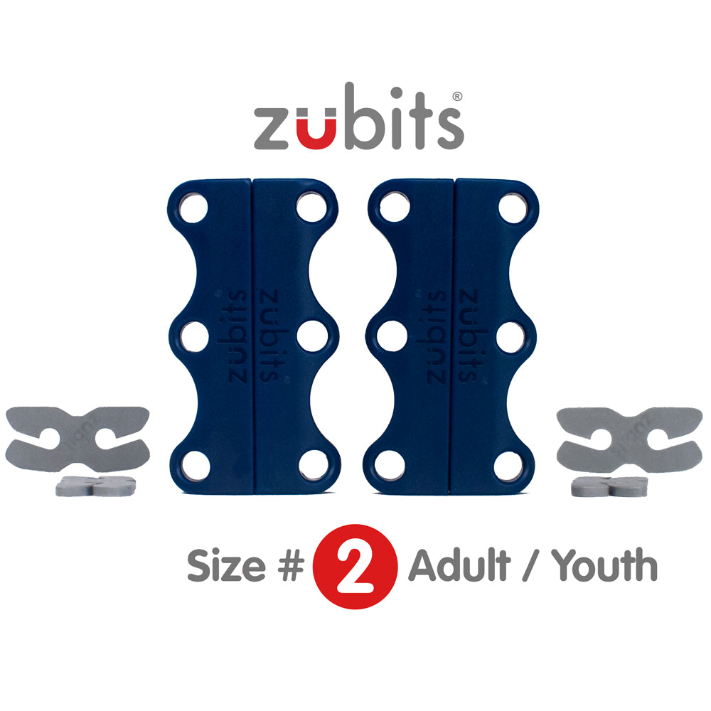 Zubits Medium Strength Magnetic Laces In Navy