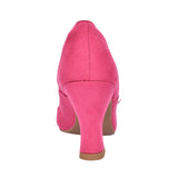 Ladies Chrissie Court Shoe In Pink