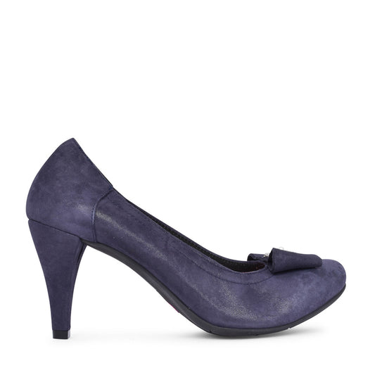 Ladies 4012 Medium Heel Court Shoe In Navy