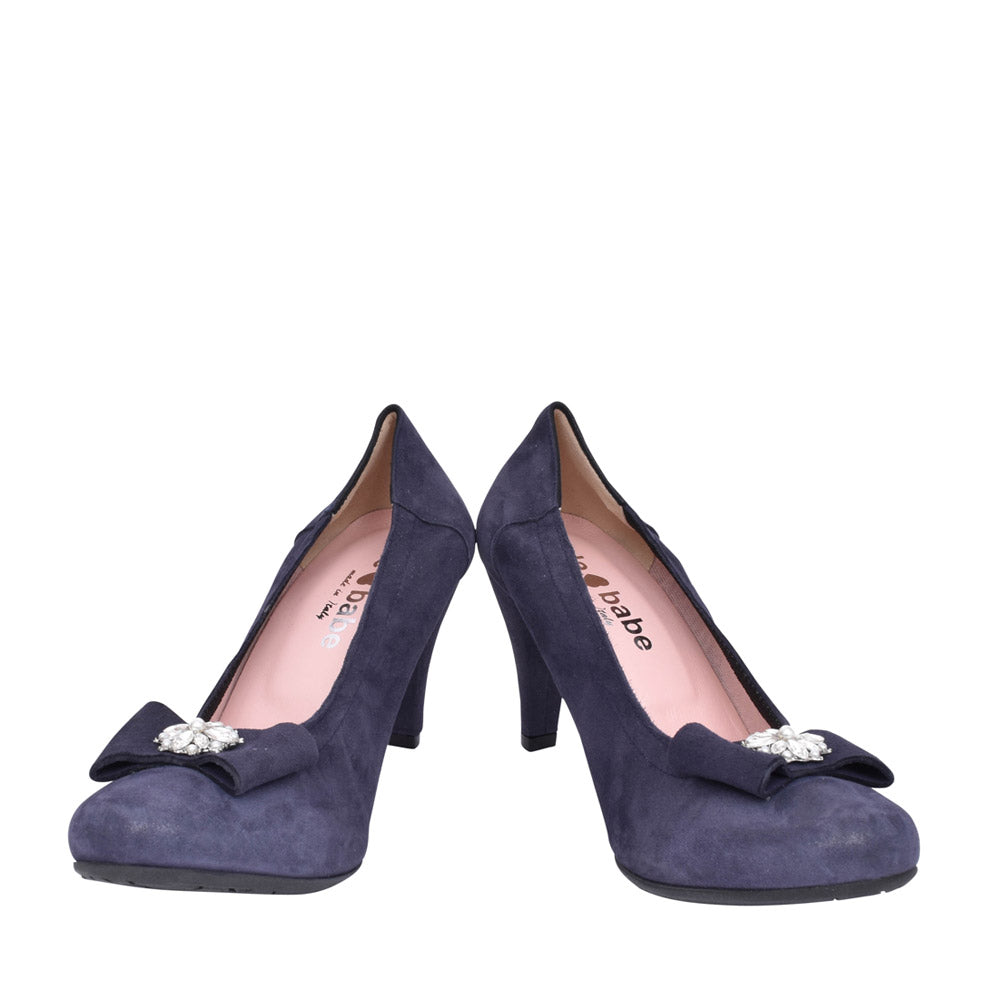 Ladies 4012 Medium Heel Court Shoe In Navy