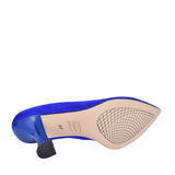 Ladies 7975 High Heel Court Shoe In Cobalt