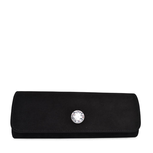 Ladies T20 Diamante Clutch Bag In Black