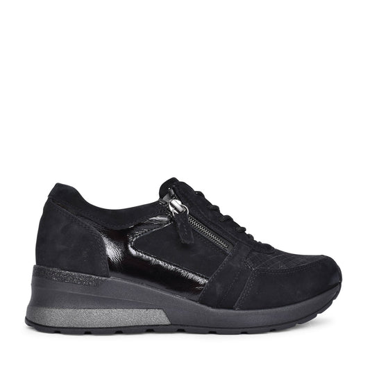Ladies 939h01 H-clara Laced Trainer In Black