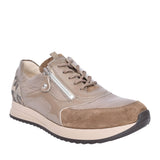 Vicky Laced Trainer In Taupe