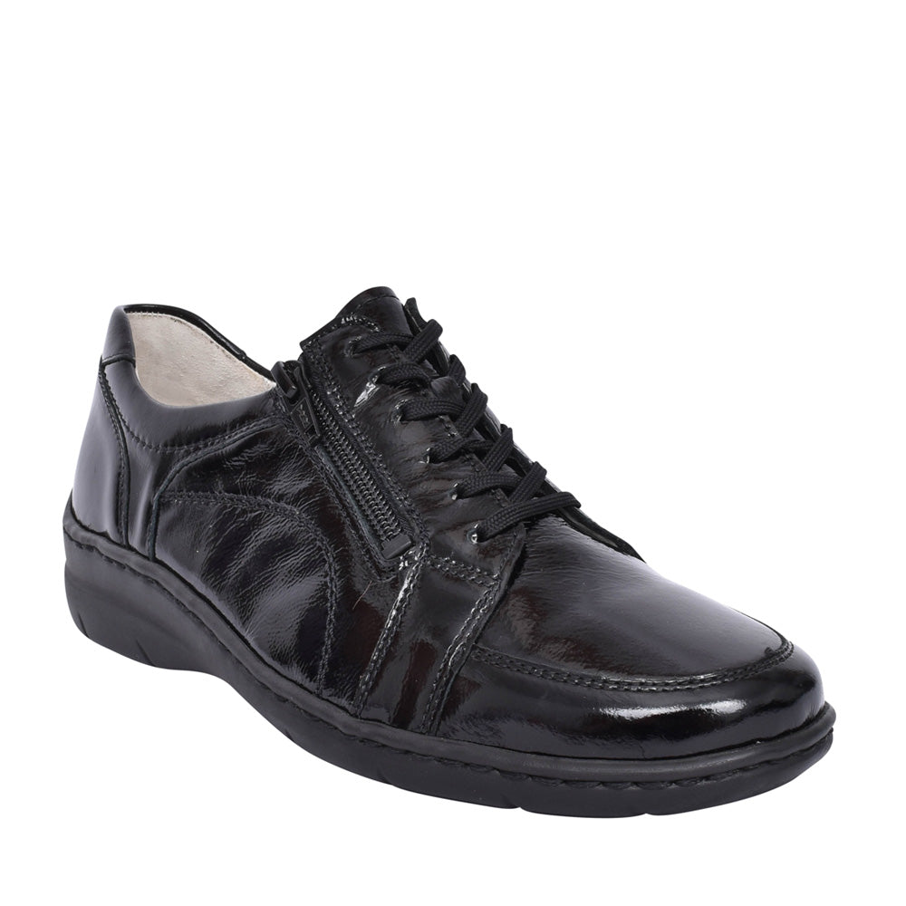 Hania Laced Shoe In Blk Patent