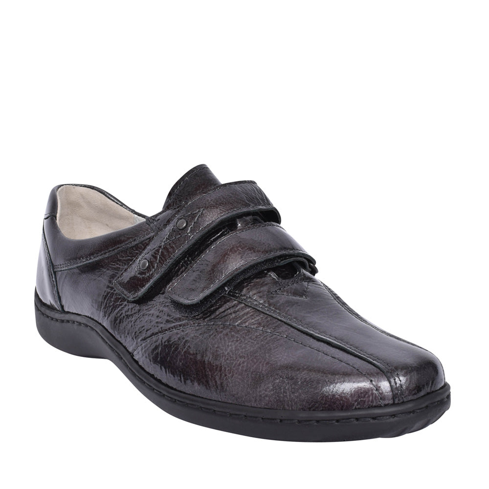 Ladies 496301 Henni Velcro Shoe In Charcoal