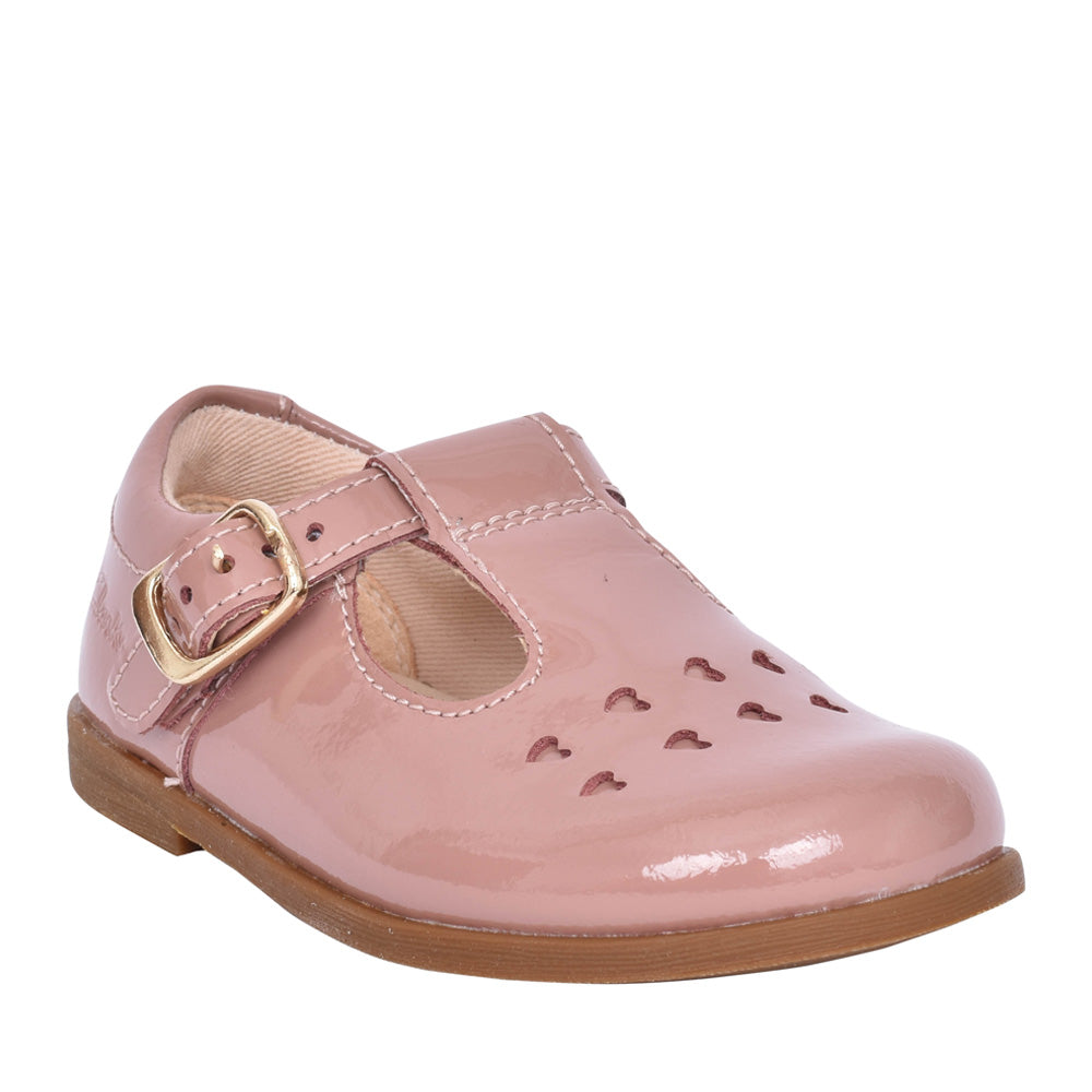 Girls Drew Play Pink Patent T-bar Shoe In Kids G Fit