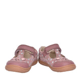 Girls Flash Mouse Dusty Pink Leather T-bar Shoe In Kids F Fit