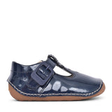 Girls Tiny Beat Navy Patent Shoe In Kids G Fit