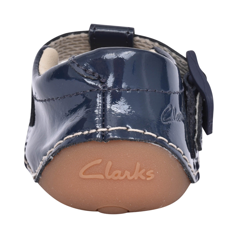 Girls Tiny Beat Navy Patent Shoe In Kids H Fit