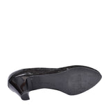 Ladies 6299 G-fit Low Heel Court Shoe In Black
