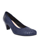 Ladies 6299 G-fit Low Heel Court Shoe In Navy