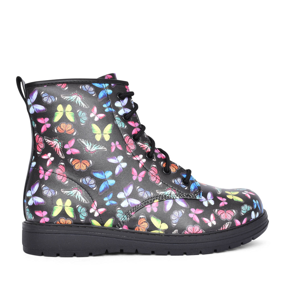 Girls 303420l Butterfly Squad Laced Ankle Boot In Black