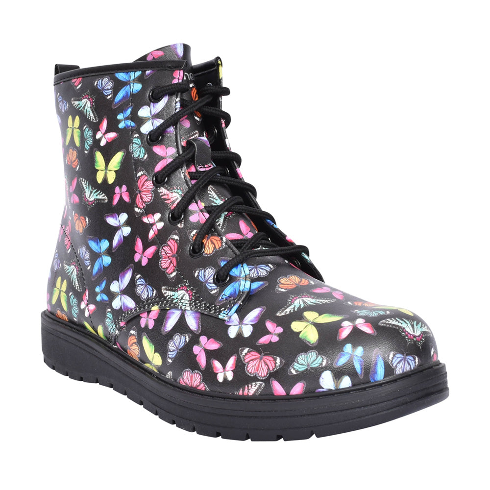 Girls 303420l Butterfly Squad Laced Ankle Boot In Black